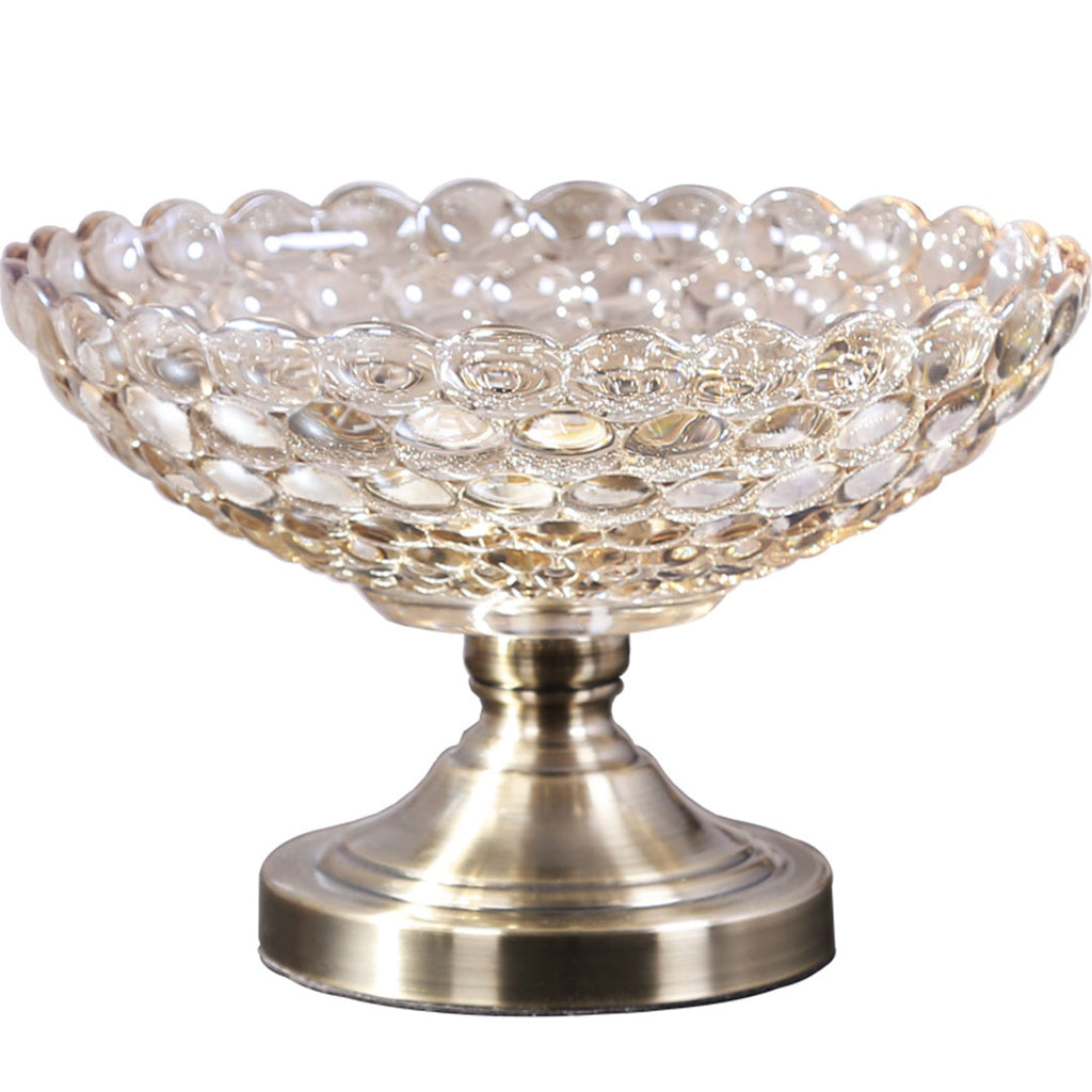 Pedestal Crystal Glass Fruit Bowl