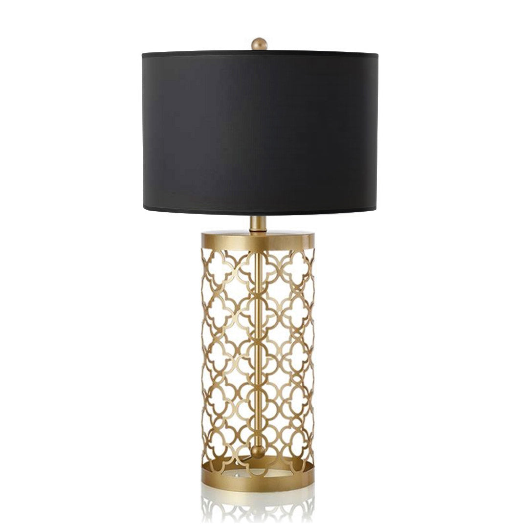 Hollowed Table Lamp with Dark Shade