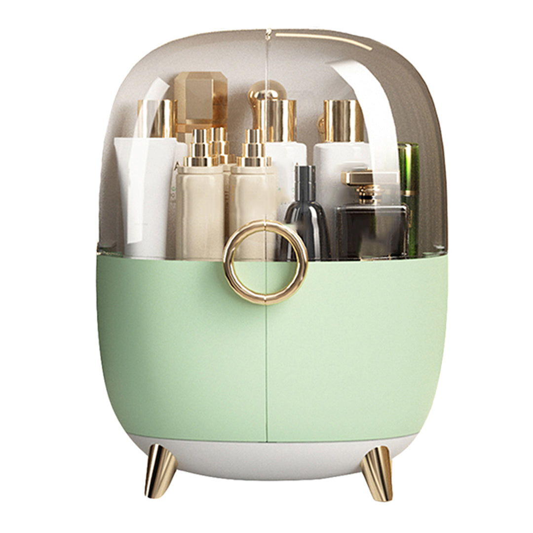 Green Transparent Countertop Cosmetic Storage