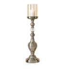 49.5cm Glass Candle Holder Iron Metal