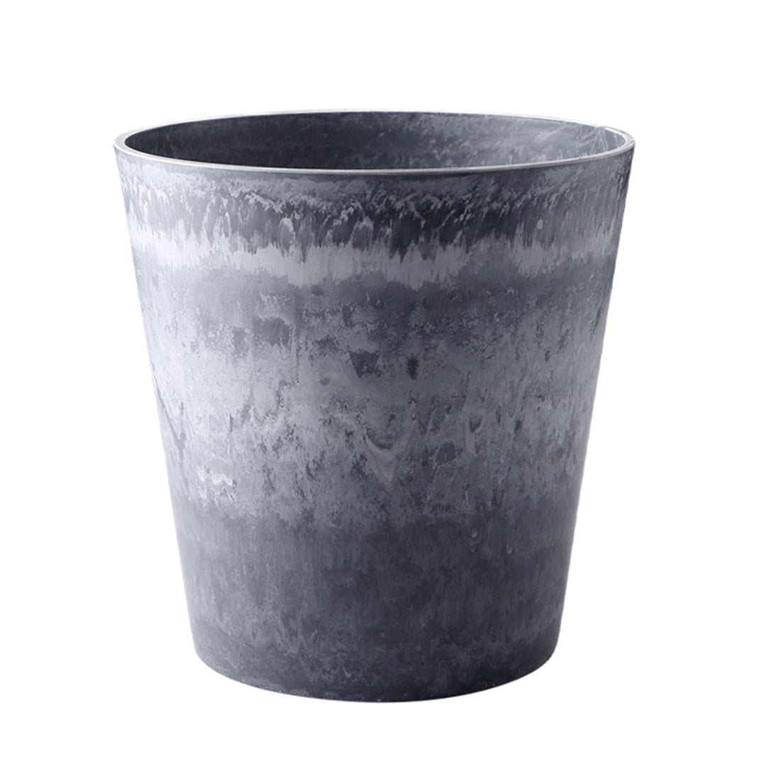 27cm Weathered Grey Round Resin Planter