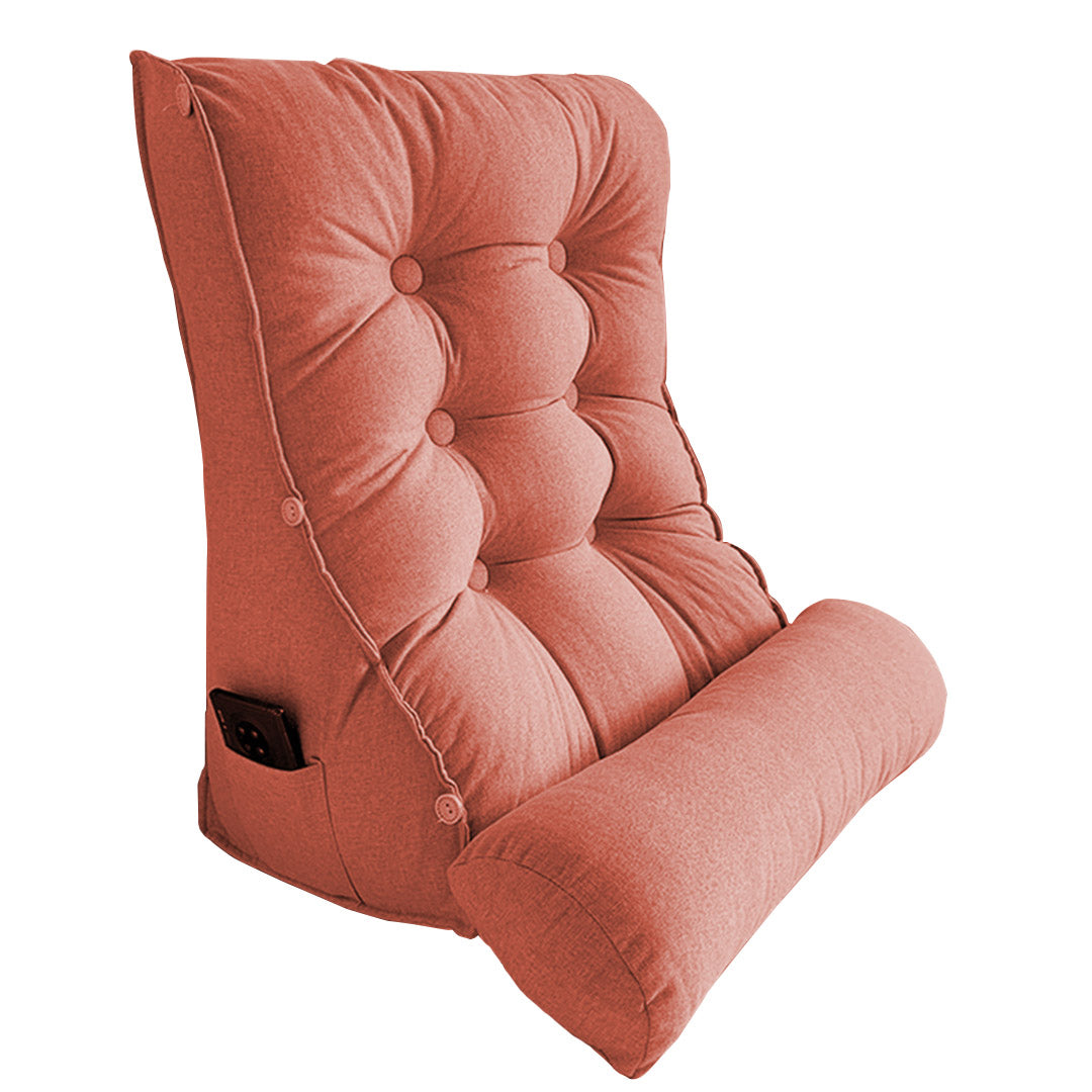 45cm Peach Wedge Lumbar Pillow