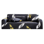 High Stretch 4-Seater Feather Print Sofa Slipcover