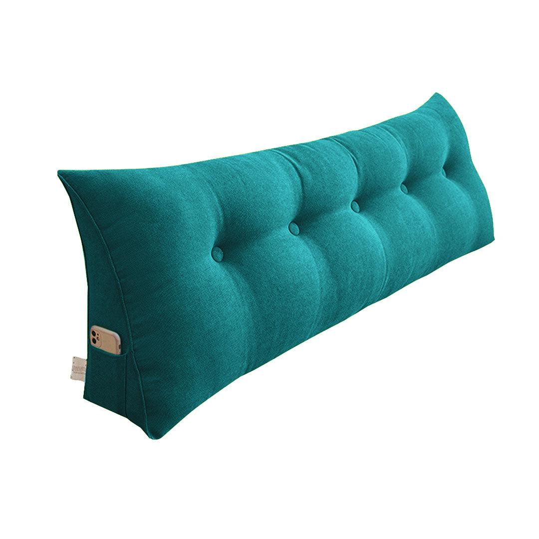 SOGA 150cm Blue Green Wedge Bed Cushion