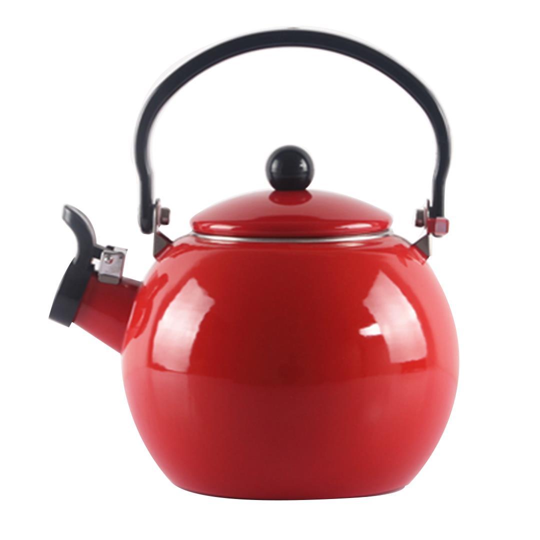 2.0 Liter Ceramic Porcelain Kettle Red