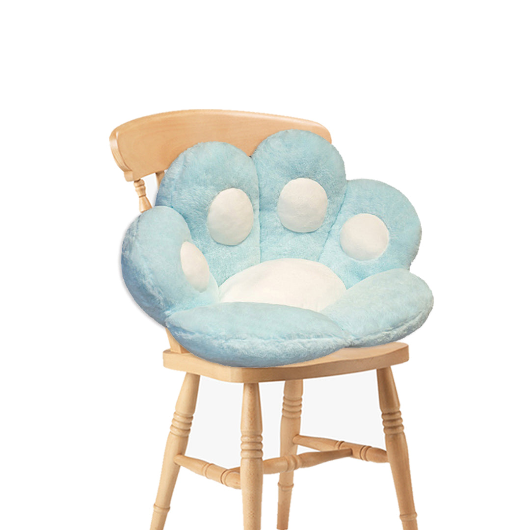 80cm Mint Blue Paw Shape Cushion