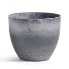 32cm Weathered Grey Round Resin Planter
