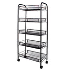 5 Tier Steel Mesh Kitchen Cart