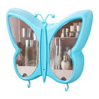 Blue Butterfly Shape Wall-Mounted Makeup Organiser