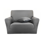 High Stretch 1-Seater Grey Sofa Slipcover
