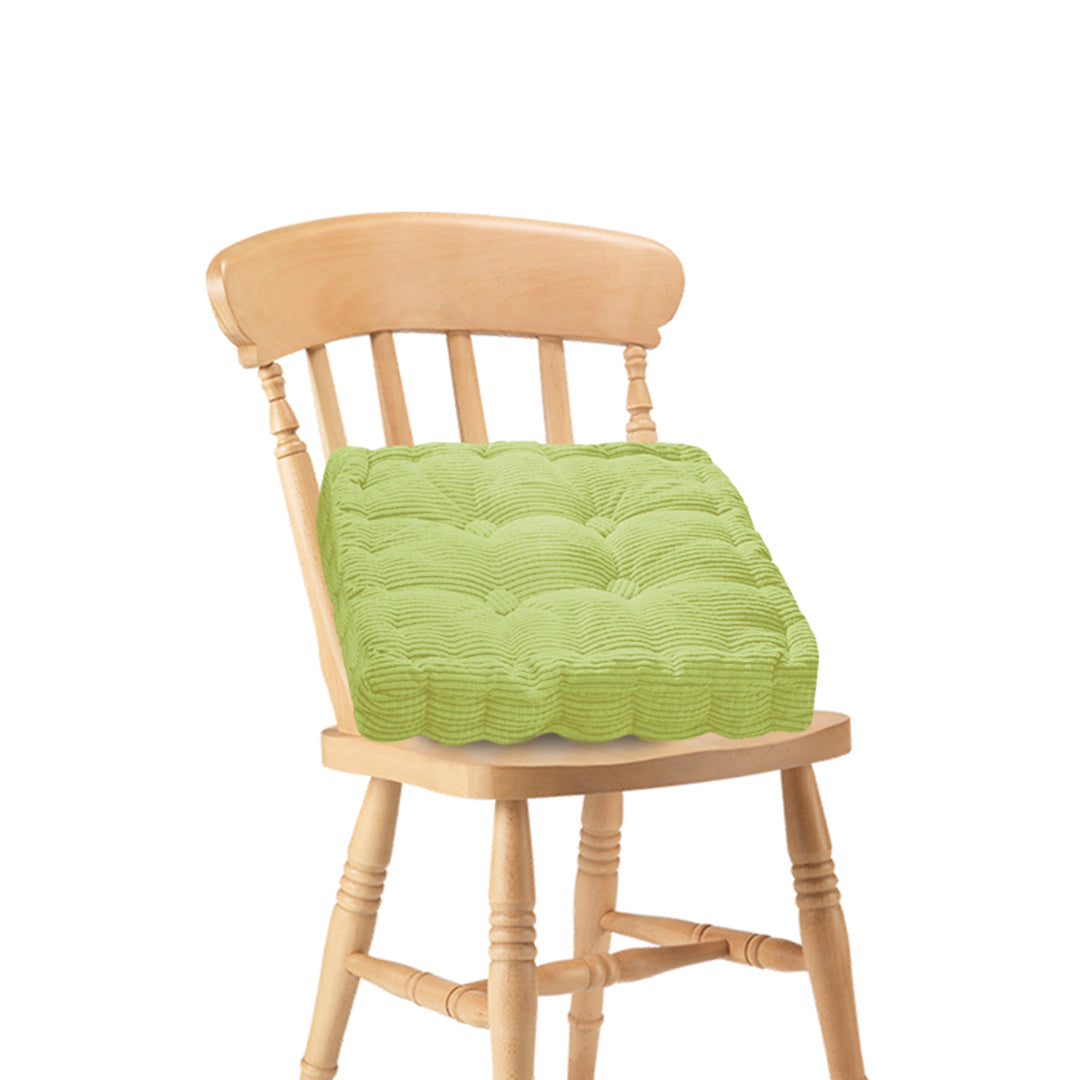 Green Plush Square Cushion