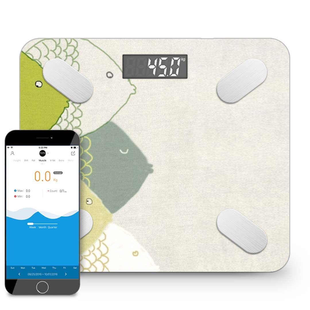 Wireless Bluetooth Digital Body Fat Scale Fish