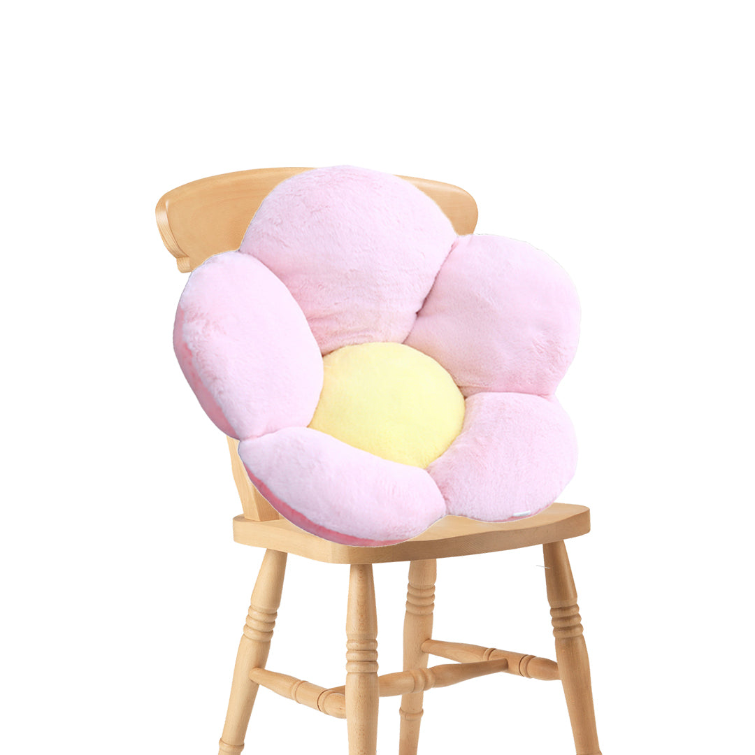 Pink Whimsical Flower Shape Cushion