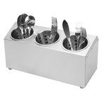 18/10 Stainless Steel Commercial Cutlery Holder with 3 Holes