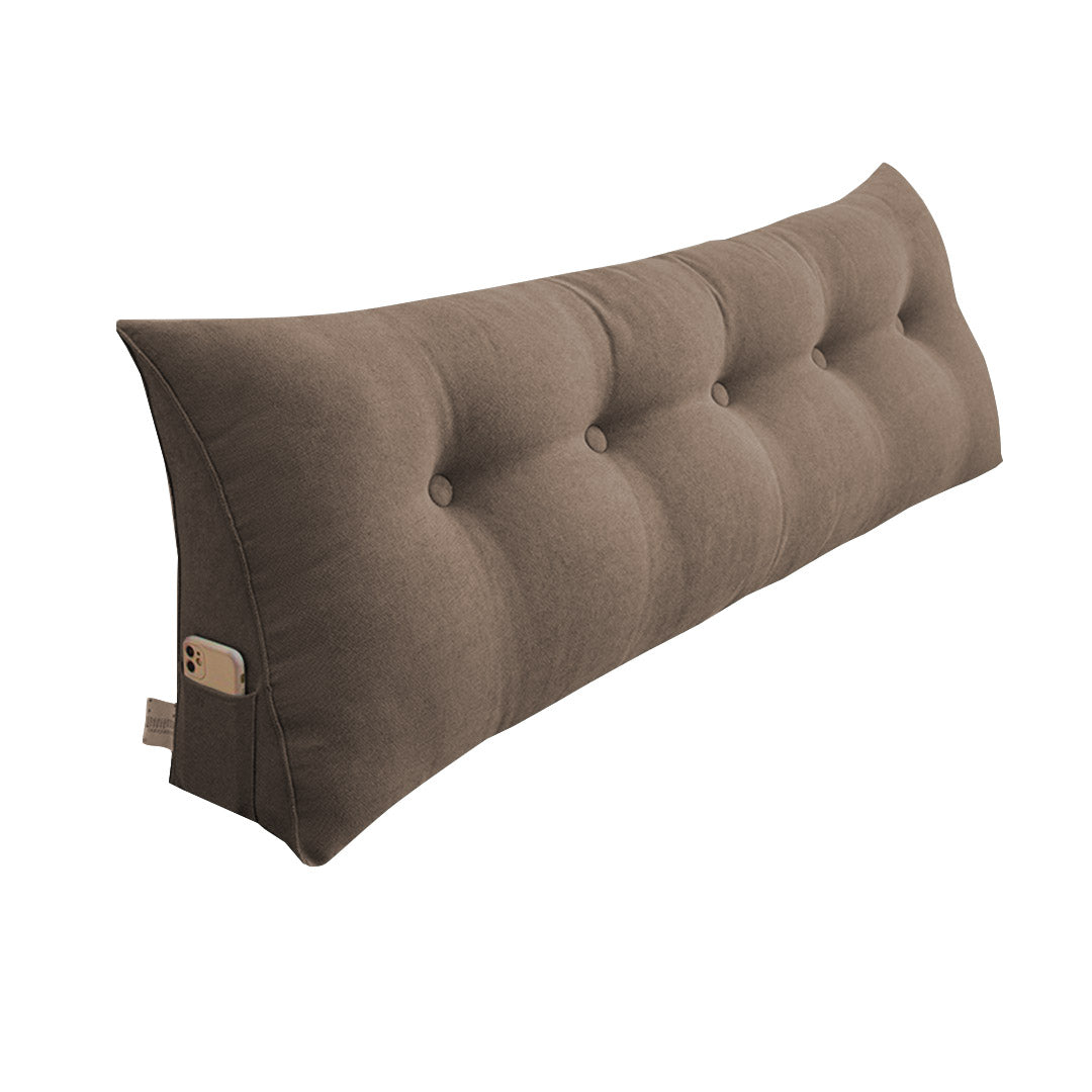 SOGA 180cm Coffee Wedge Bed Cushion