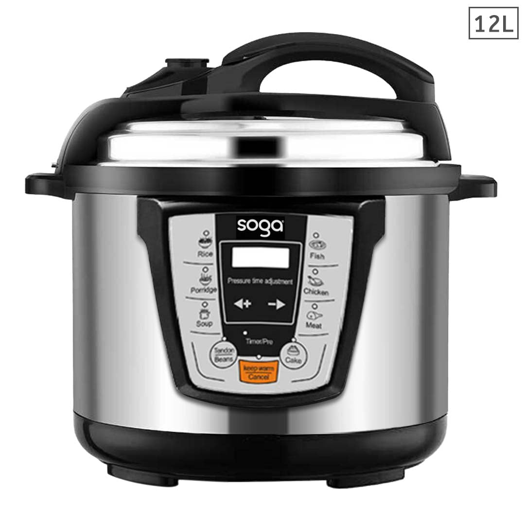 Electric Stainless Steel Pressure Cooker 12L Multicooker 16 – Soga