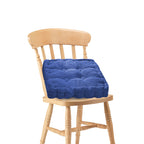 Blue Plush Square Cushion