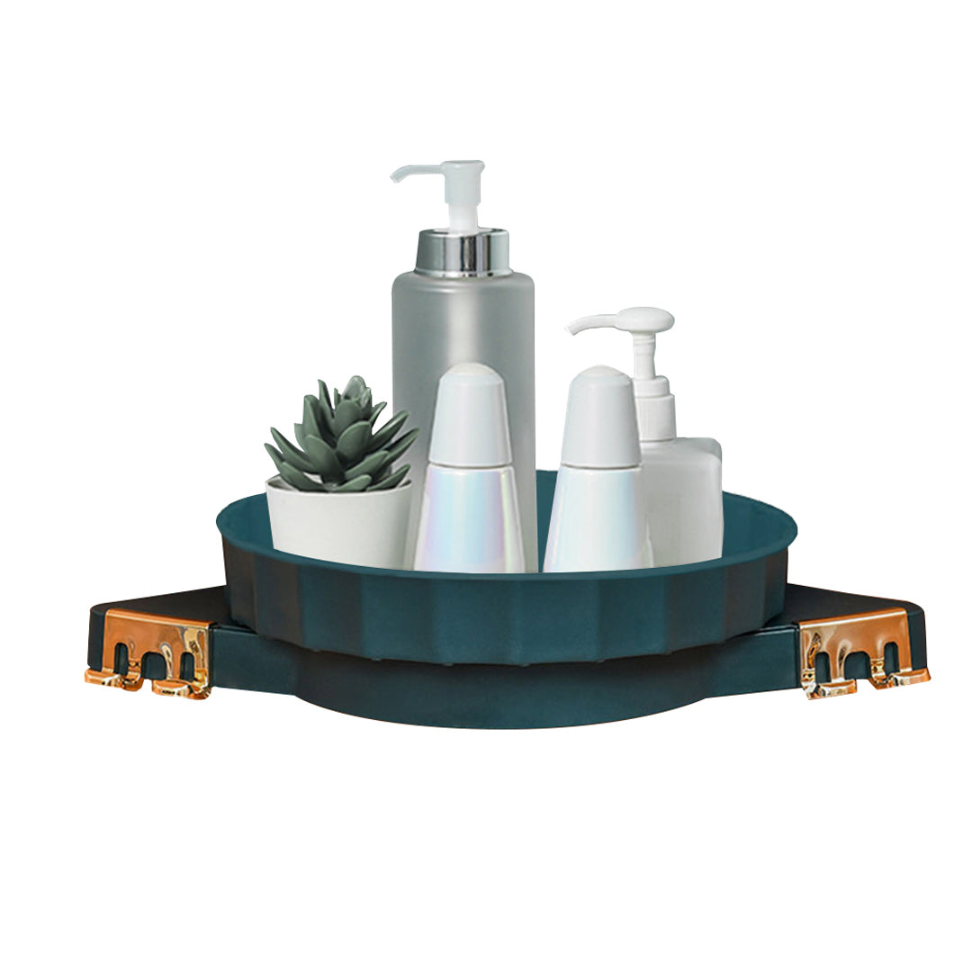 Green 360 Degree Wall-Mounted Rotating Bathroom Organiser