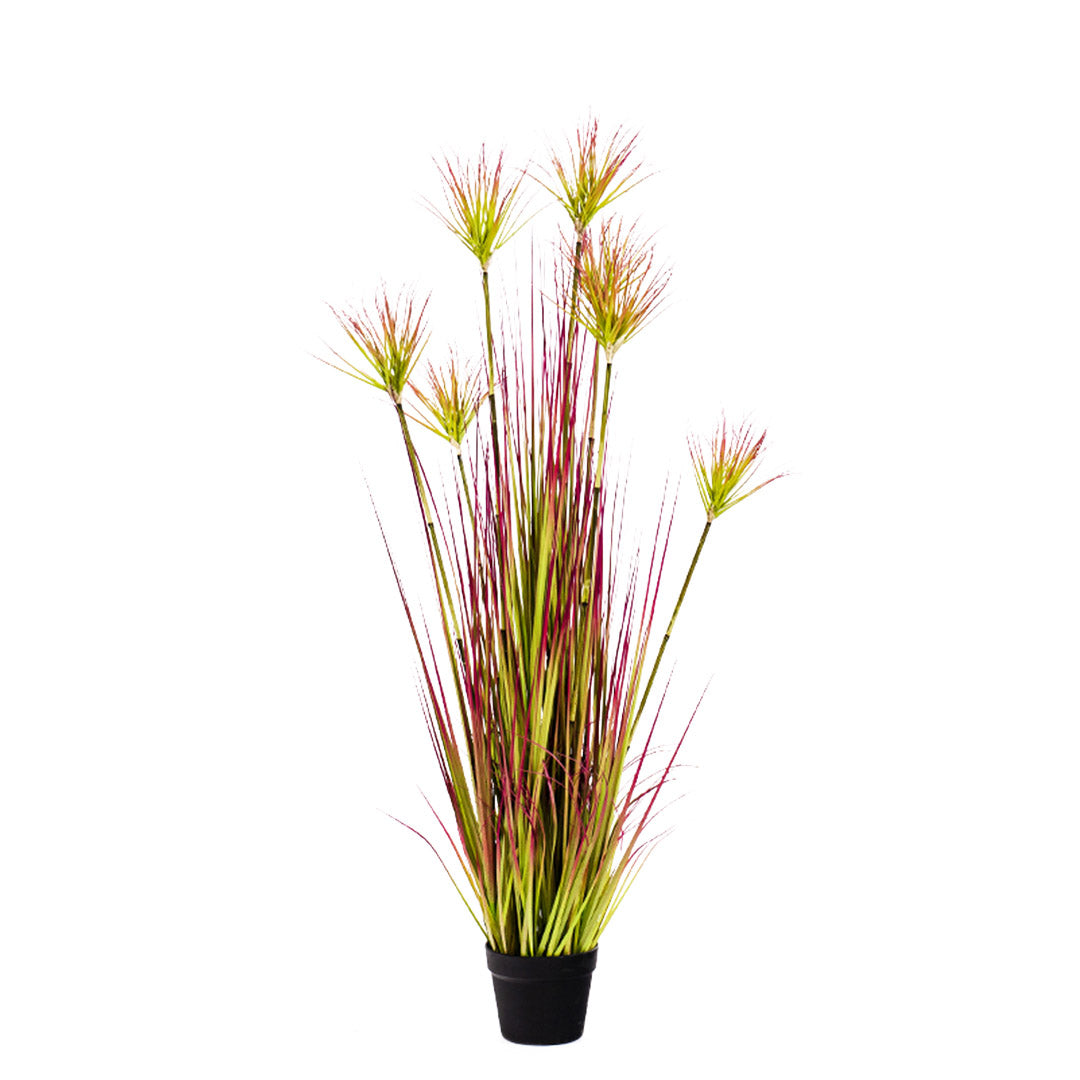 120cm Purple-Red Artificial Indoor Potted Papyrus Plant Tree