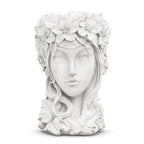 Resin Flower Pot Decor White