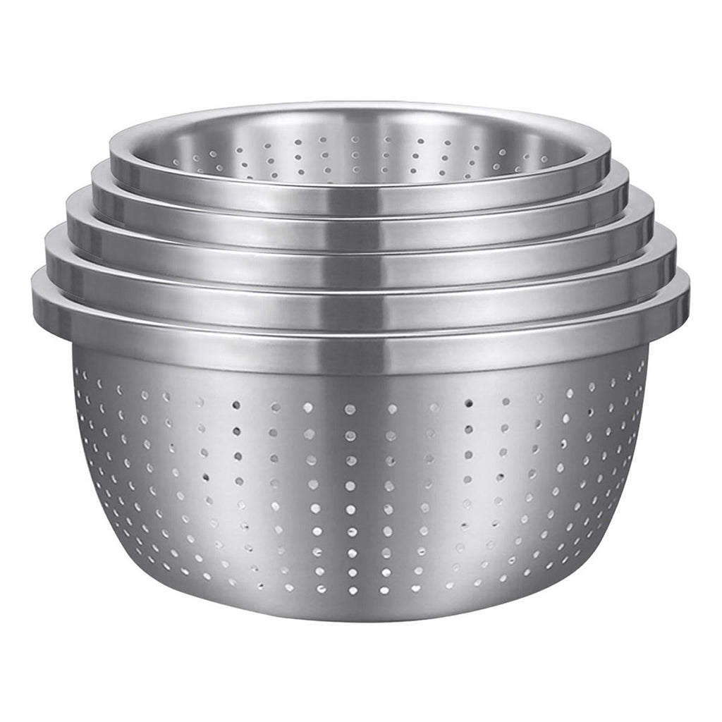 SOGA Stainless Steel Metal Basket Strainer 5PCS Set B