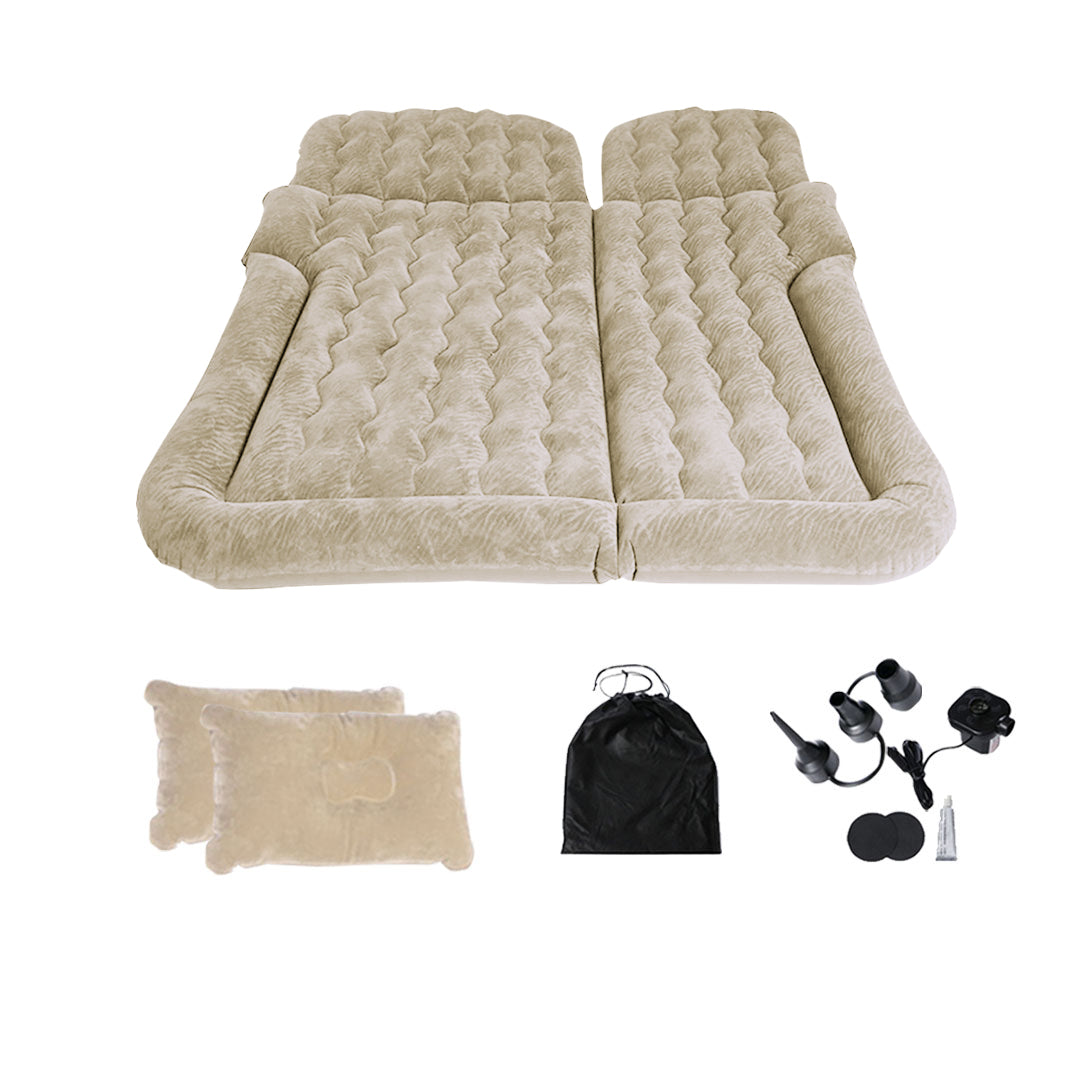 Beige Inflatable Car Boot Mattress