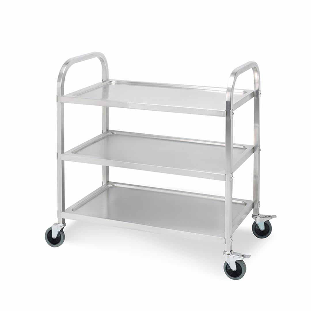 3 Tier Stainless Steel Utility Cart 95x50x95cm Large