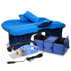 Portable Car Set Inflatable Air Bed Mattress Storage Organiser Handheld Vacuum Cleaner Blue