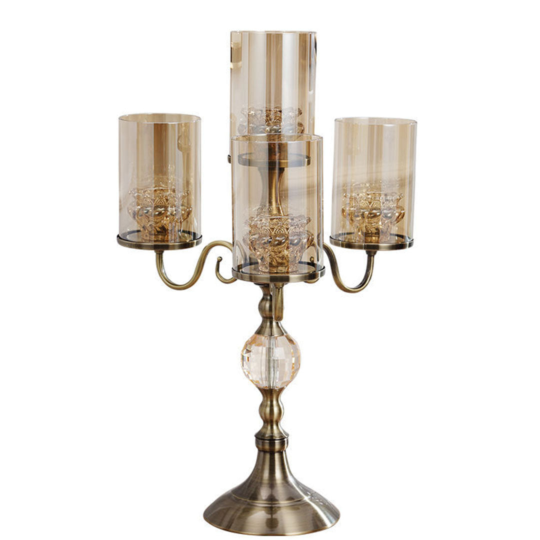 58cm 4-Slots Glass Candle Holder