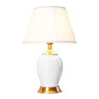 Ceramic Oval Table Lamp White