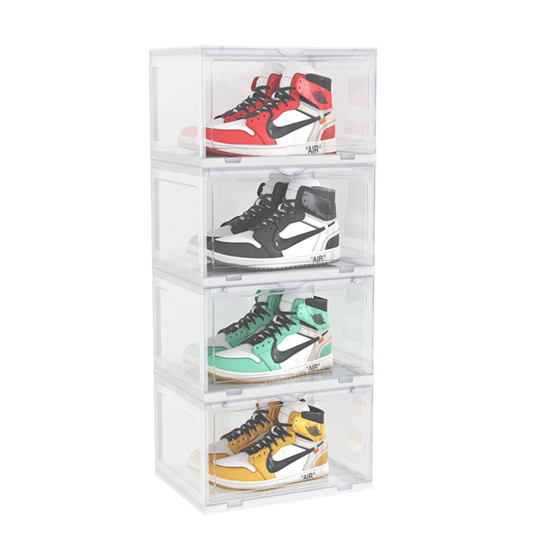 4 Tier Transparent Shoe Organiser