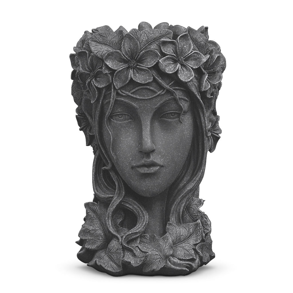 Resin Flower Pot Decor Black