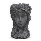 Resin Flower Pot Decor Black