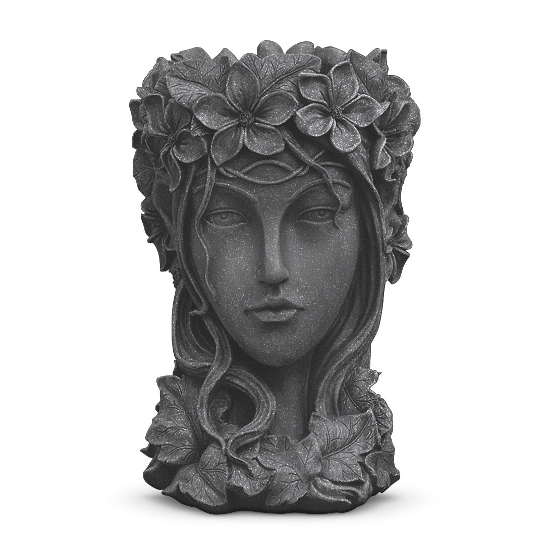 Resin Flower Pot Decor Black