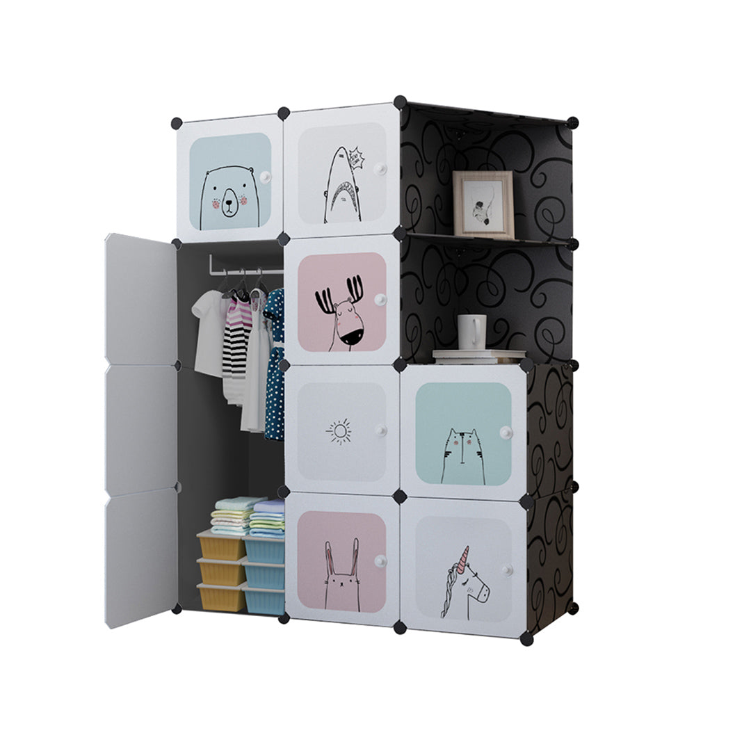 10 Cubes Black Portable Wardrobe