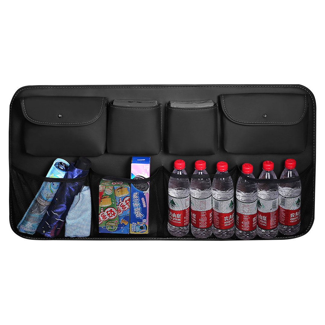High Quality Leather Car Back Seat Organizer Interior Accessories Black