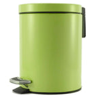 Foot Pedal Stainless Steel Trash Bin Round 12L Green