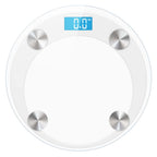 180kg Digital Glass LCD Scales Round White
