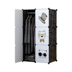 6 Cubes Black Portable Wardrobe
