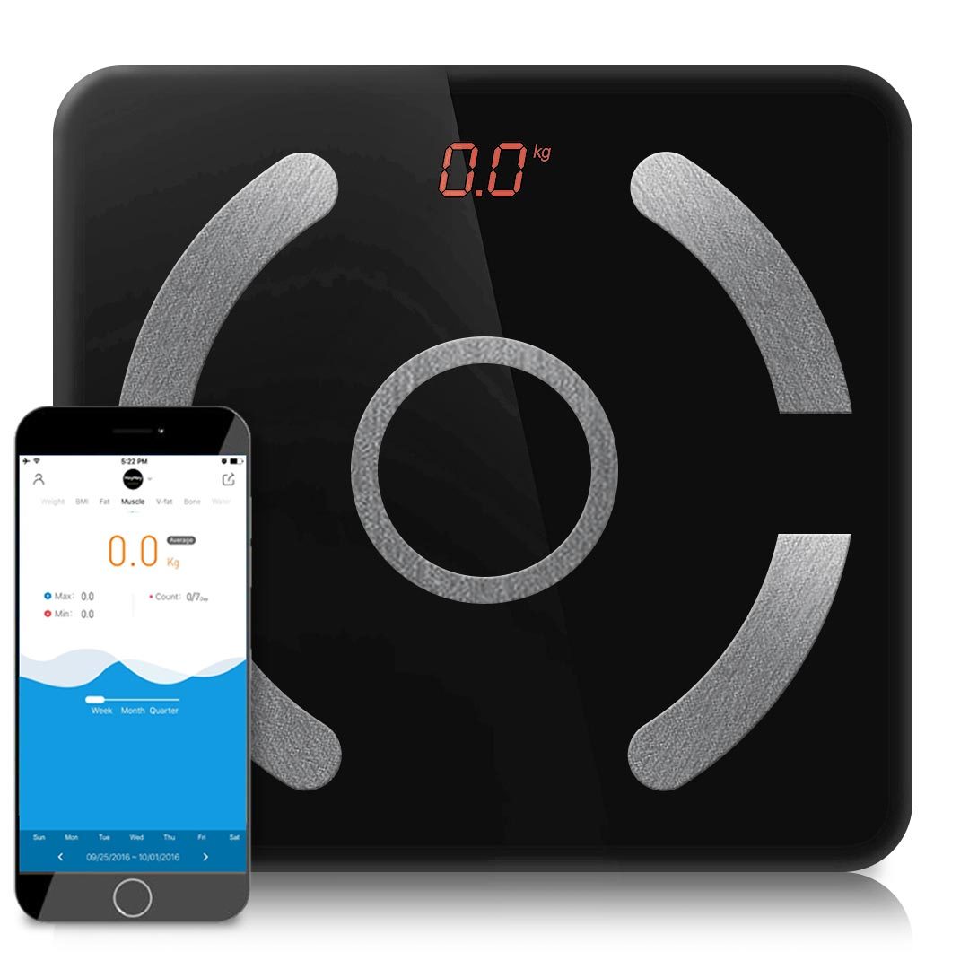 Wireless Bluetooth Digital Body Fat Scale Black