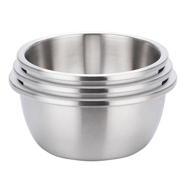 Small / Extra Large Stainless Steel Catering Washing Mixing Bowls Flat Base