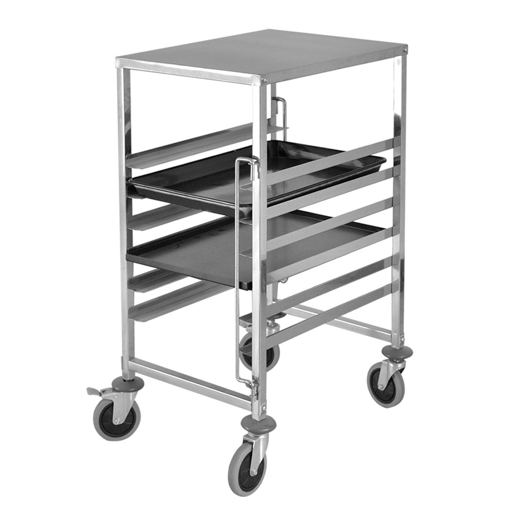 Gastronorm 7 Tier Stainless Steel Trolley Suits 60*40cm Tray with Working Surface