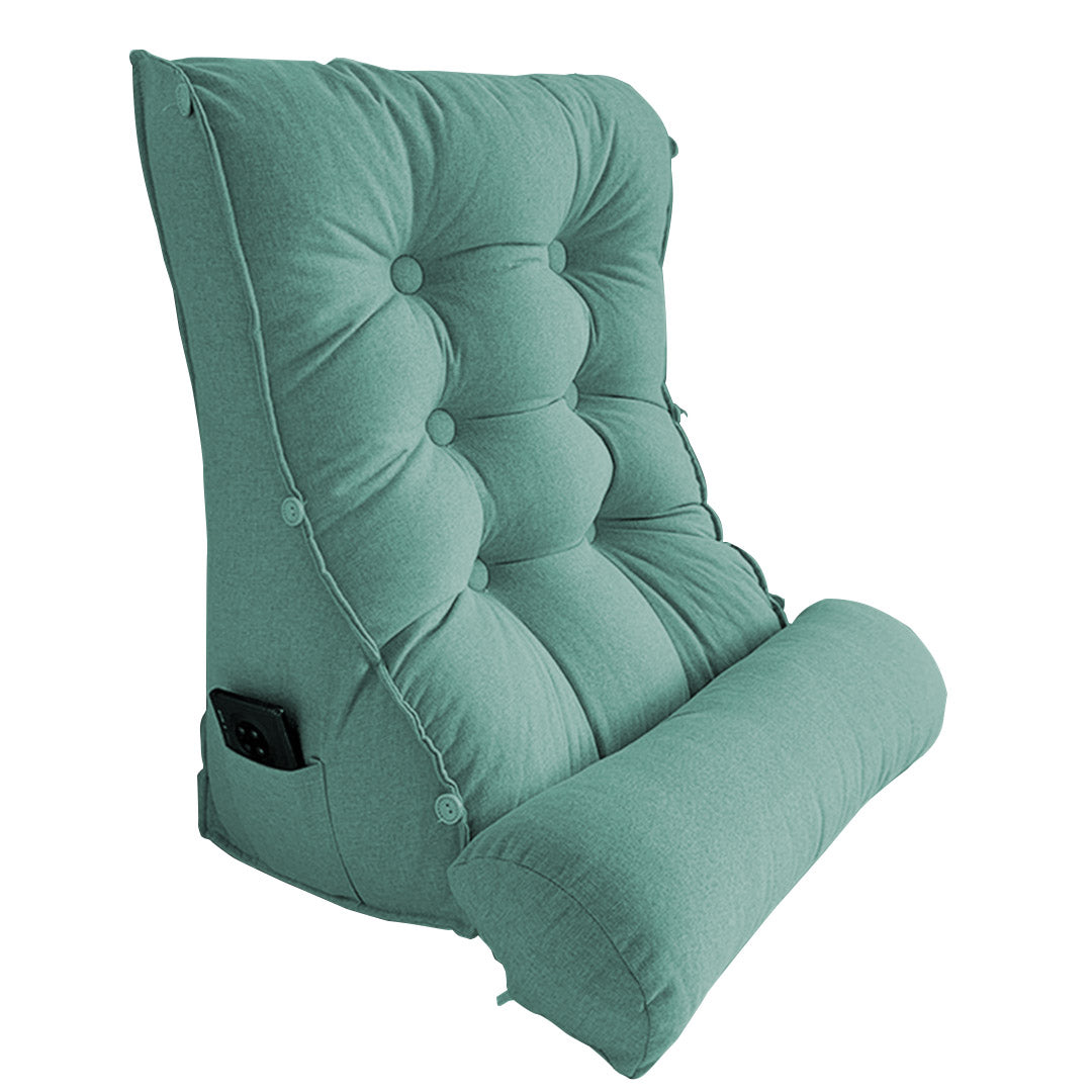 60cm Green Wedge Lumbar Pillow