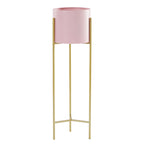 60cm Pink Metal Tiered Plant Pots Holders Foldable Rack