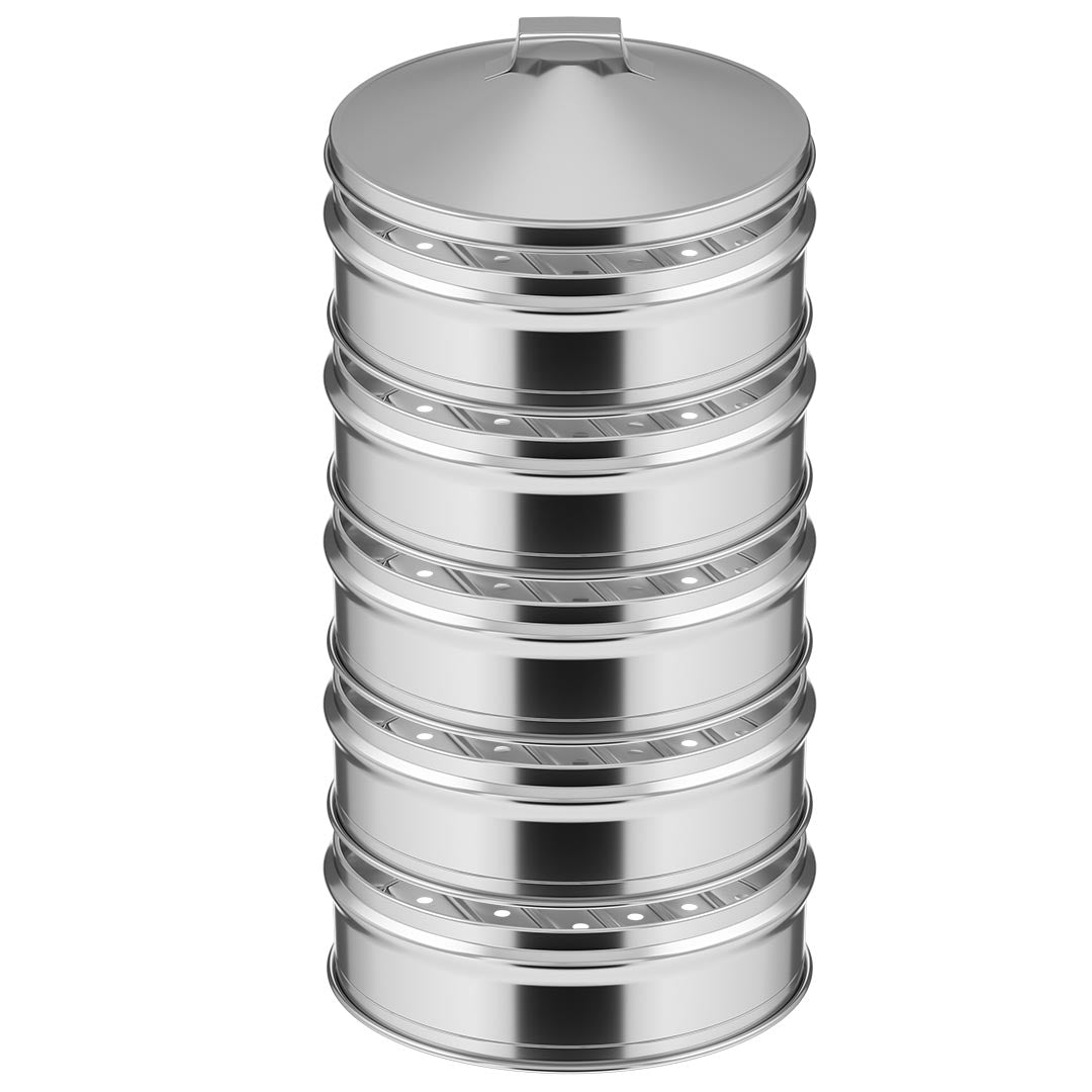 5 Tier Stainless Steel Steamers With Lid 28cm