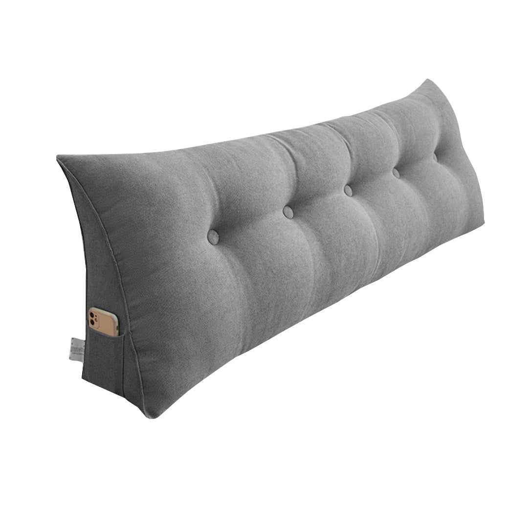 SOGA 120cm Silver Wedge Bed Cushion