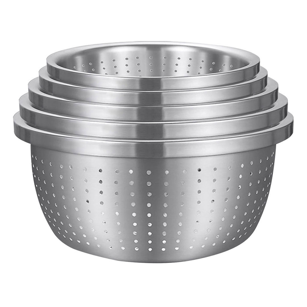 SOGA Stainless Steel Metal Basket Strainer 5PCS Set A