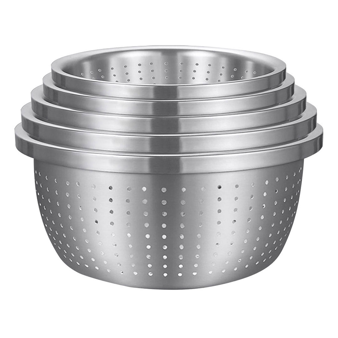SOGA Stainless Steel Metal Basket Strainer 5PCS Set A