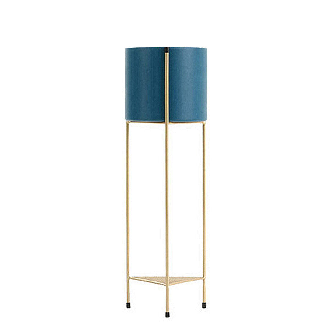 65CM Gold/Blue 2 Layer Plant Stand