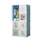 8 Cubes Blue Portable Wardrobe